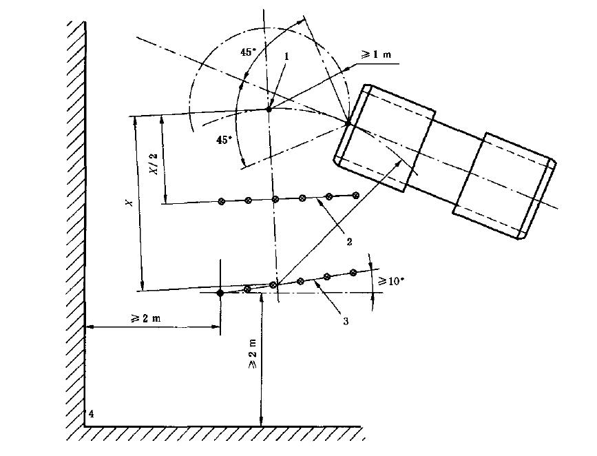 风机、经校准的基准参考声源及麦克风线路的布置见图8 